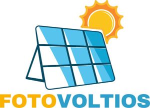 logotipo de fotovoltios placas solares una placa y un sol