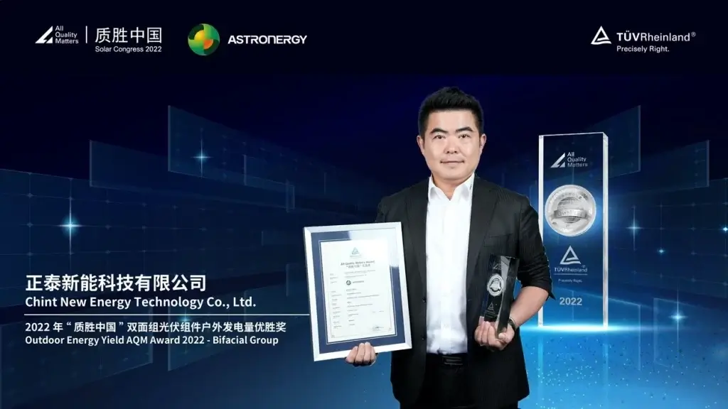 Las placas de Astroenergy Premiadas AQM al aire libre 2022