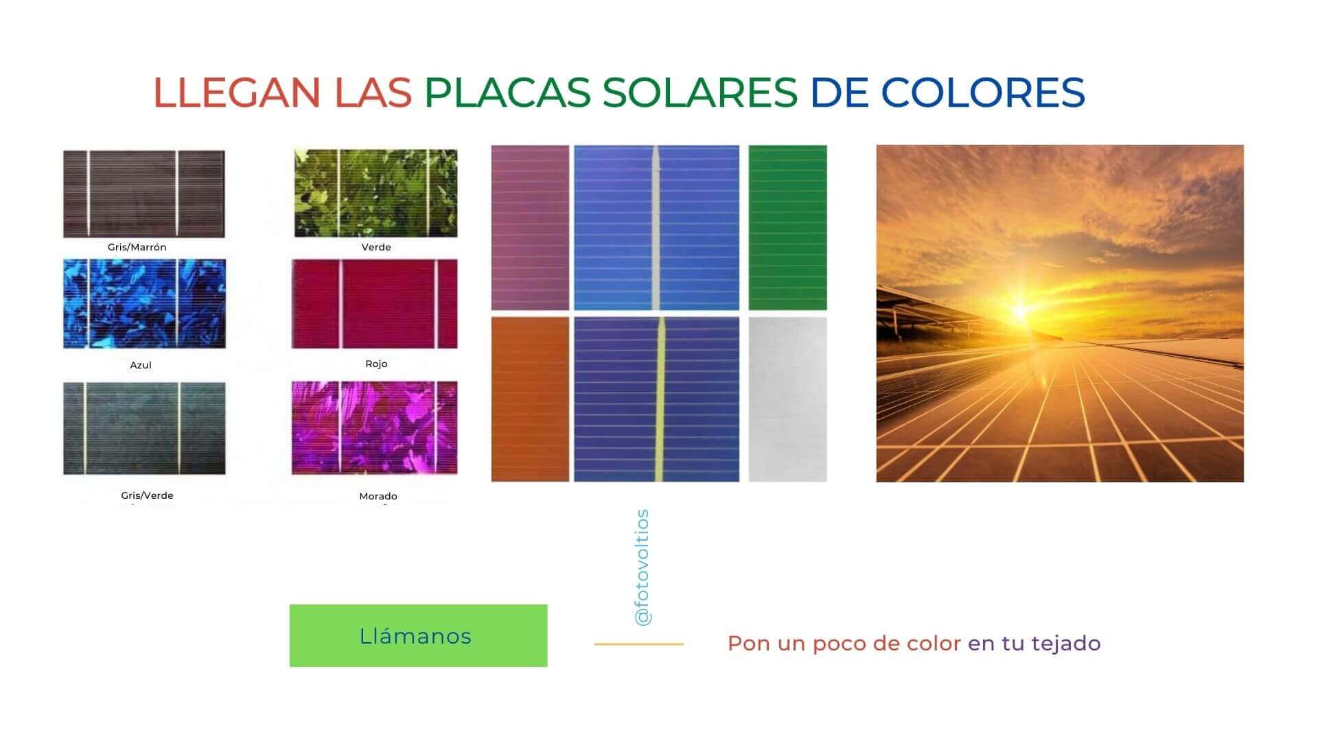 Llegan las placas solares de colores