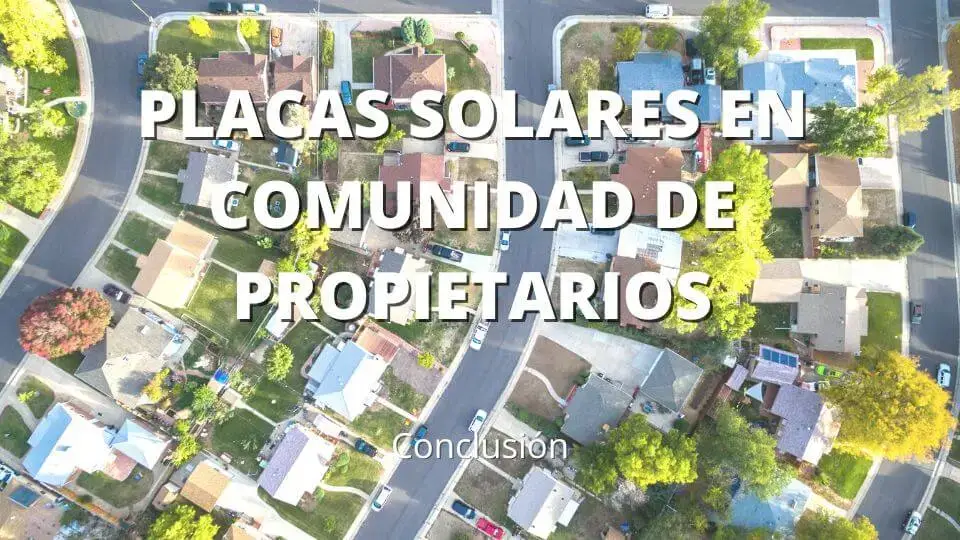 Placas solares en comunidad de propietarios