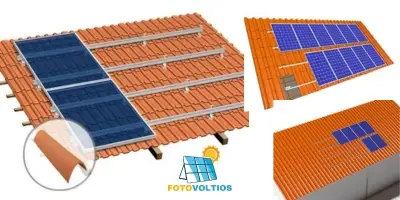 estructura inclinada sobre teja